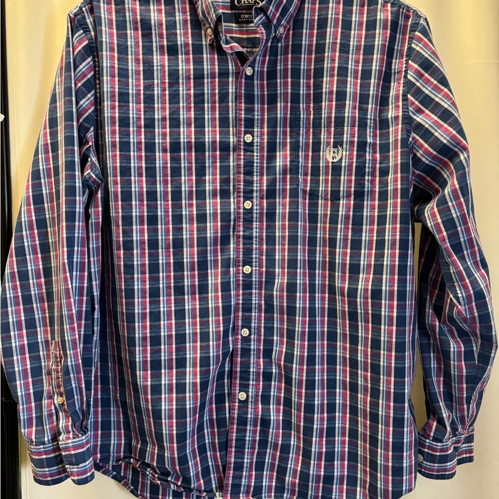 Chaps Multicolor Plaid Button Down Shirt